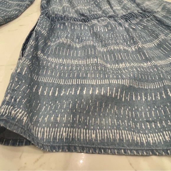 Cloth & Stone Blue Printed Off-Shoulder Women’s Romper - Picture 12 of 12